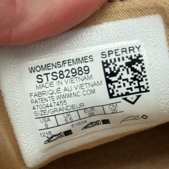 Sperry Seaport Levy Red Canvas Loafers Women’s Size 8 EUC Casual Nautical - Picture 6 of 14